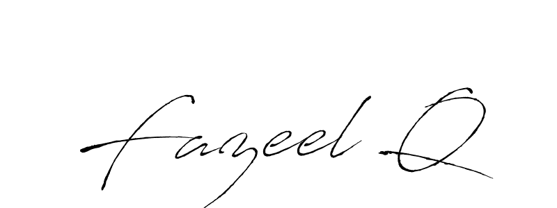 Design your own signature with our free online signature maker. With this signature software, you can create a handwritten (Antro_Vectra) signature for name Fazeel Q. Fazeel Q signature style 6 images and pictures png