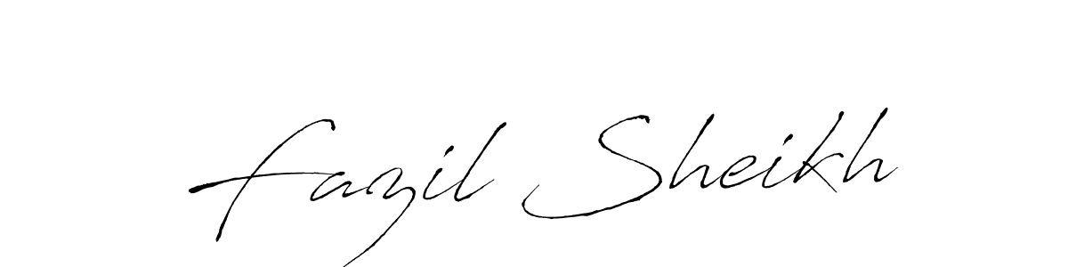 Fazil Sheikh stylish signature style. Best Handwritten Sign (Antro_Vectra) for my name. Handwritten Signature Collection Ideas for my name Fazil Sheikh. Fazil Sheikh signature style 6 images and pictures png