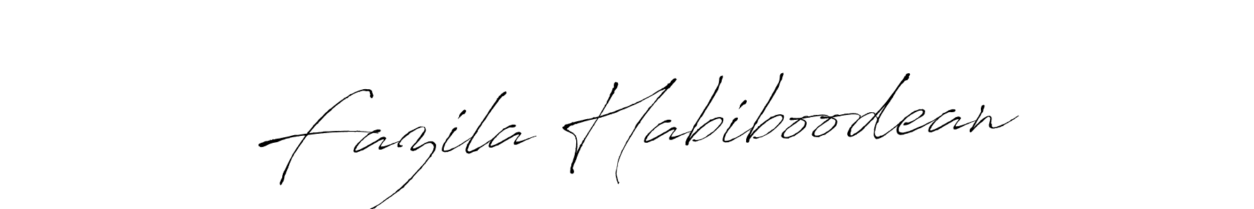 Antro_Vectra is a professional signature style that is perfect for those who want to add a touch of class to their signature. It is also a great choice for those who want to make their signature more unique. Get Fazila Habiboodean name to fancy signature for free. Fazila Habiboodean signature style 6 images and pictures png