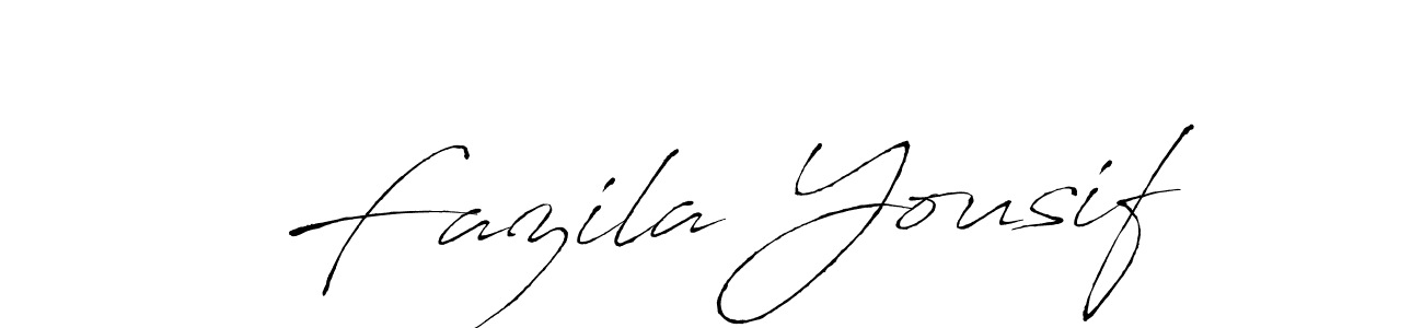 Fazila Yousif stylish signature style. Best Handwritten Sign (Antro_Vectra) for my name. Handwritten Signature Collection Ideas for my name Fazila Yousif. Fazila Yousif signature style 6 images and pictures png
