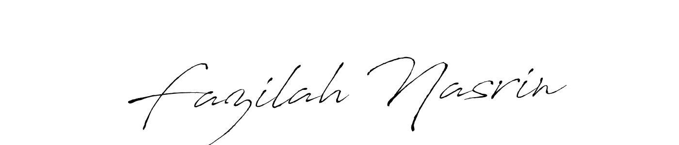 Design your own signature with our free online signature maker. With this signature software, you can create a handwritten (Antro_Vectra) signature for name Fazilah Nasrin. Fazilah Nasrin signature style 6 images and pictures png