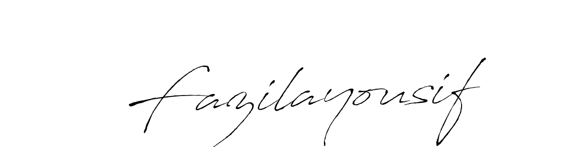 Design your own signature with our free online signature maker. With this signature software, you can create a handwritten (Antro_Vectra) signature for name Fazilayousif. Fazilayousif signature style 6 images and pictures png