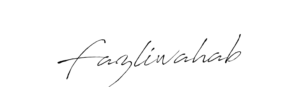 Also we have Fazliwahab name is the best signature style. Create professional handwritten signature collection using Antro_Vectra autograph style. Fazliwahab signature style 6 images and pictures png