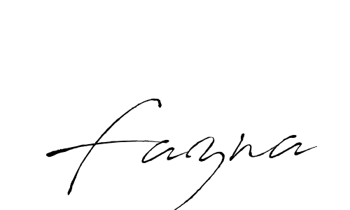 Make a beautiful signature design for name Fazna. With this signature (Antro_Vectra) style, you can create a handwritten signature for free. Fazna signature style 6 images and pictures png