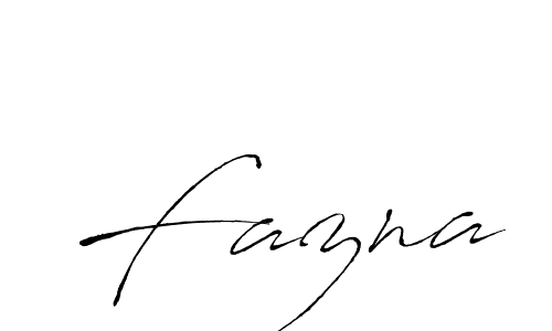 Make a beautiful signature design for name Fazna. With this signature (Antro_Vectra) style, you can create a handwritten signature for free. Fazna signature style 6 images and pictures png