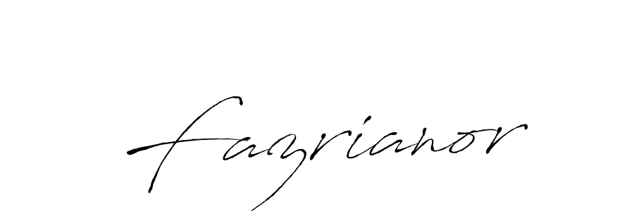 Design your own signature with our free online signature maker. With this signature software, you can create a handwritten (Antro_Vectra) signature for name Fazrianor. Fazrianor signature style 6 images and pictures png