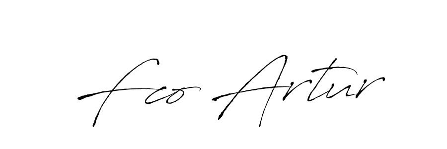 Use a signature maker to create a handwritten signature online. With this signature software, you can design (Antro_Vectra) your own signature for name Fco Artur. Fco Artur signature style 6 images and pictures png
