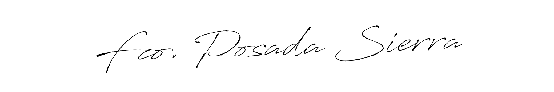 Fco. Posada Sierra stylish signature style. Best Handwritten Sign (Antro_Vectra) for my name. Handwritten Signature Collection Ideas for my name Fco. Posada Sierra. Fco. Posada Sierra signature style 6 images and pictures png