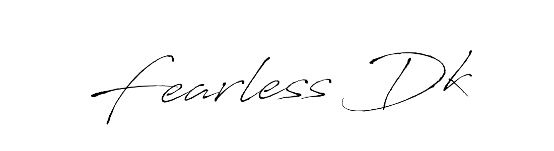 Design your own signature with our free online signature maker. With this signature software, you can create a handwritten (Antro_Vectra) signature for name Fearless Dk. Fearless Dk signature style 6 images and pictures png