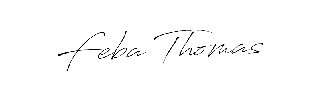 Feba Thomas stylish signature style. Best Handwritten Sign (Antro_Vectra) for my name. Handwritten Signature Collection Ideas for my name Feba Thomas. Feba Thomas signature style 6 images and pictures png