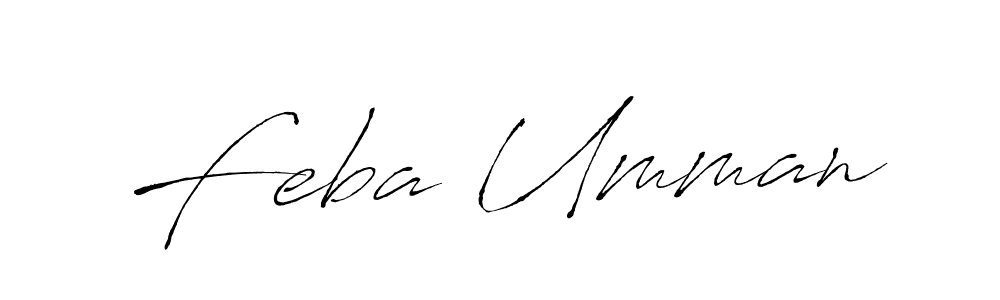 How to make Feba Umman signature? Antro_Vectra is a professional autograph style. Create handwritten signature for Feba Umman name. Feba Umman signature style 6 images and pictures png