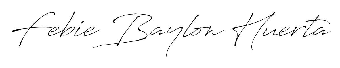 A sleek calligraphic signature for name Febie Baylon Huerta utilizing Antro_Vectra styling. Great for adding personal signatures to photos and art. Febie Baylon Huerta signature style 6 images and pictures png
