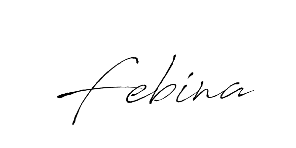Create a beautiful signature design for name Febina. With this signature (Antro_Vectra) fonts, you can make a handwritten signature for free. Febina signature style 6 images and pictures png