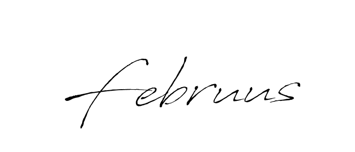 Make a beautiful signature design for name Februus. With this signature (Antro_Vectra) style, you can create a handwritten signature for free. Februus signature style 6 images and pictures png