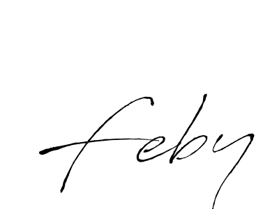 if you are searching for the best signature style for your name Feby. so please give up your signature search. here we have designed multiple signature styles  using Antro_Vectra. Feby signature style 6 images and pictures png