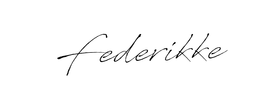 Use a signature maker to create a handwritten signature online. With this signature software, you can design (Antro_Vectra) your own signature for name Federikke. Federikke signature style 6 images and pictures png
