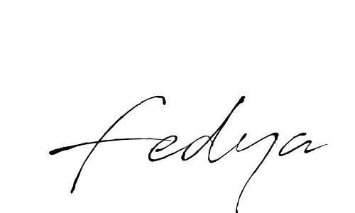 Make a beautiful signature design for name Fedya. With this signature (Antro_Vectra) style, you can create a handwritten signature for free. Fedya signature style 6 images and pictures png