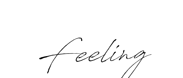 How to make Feeling signature? Antro_Vectra is a professional autograph style. Create handwritten signature for Feeling name. Feeling signature style 6 images and pictures png