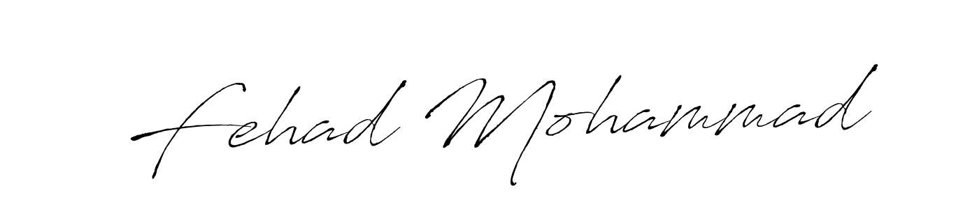 Fehad Mohammad stylish signature style. Best Handwritten Sign (Antro_Vectra) for my name. Handwritten Signature Collection Ideas for my name Fehad Mohammad. Fehad Mohammad signature style 6 images and pictures png