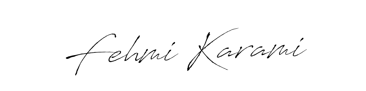 How to make Fehmi Karami name signature. Use Antro_Vectra style for creating short signs online. This is the latest handwritten sign. Fehmi Karami signature style 6 images and pictures png
