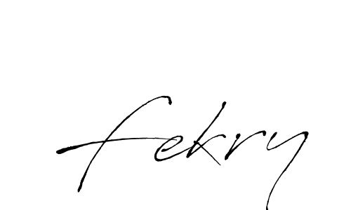 How to make Fekry name signature. Use Antro_Vectra style for creating short signs online. This is the latest handwritten sign. Fekry signature style 6 images and pictures png