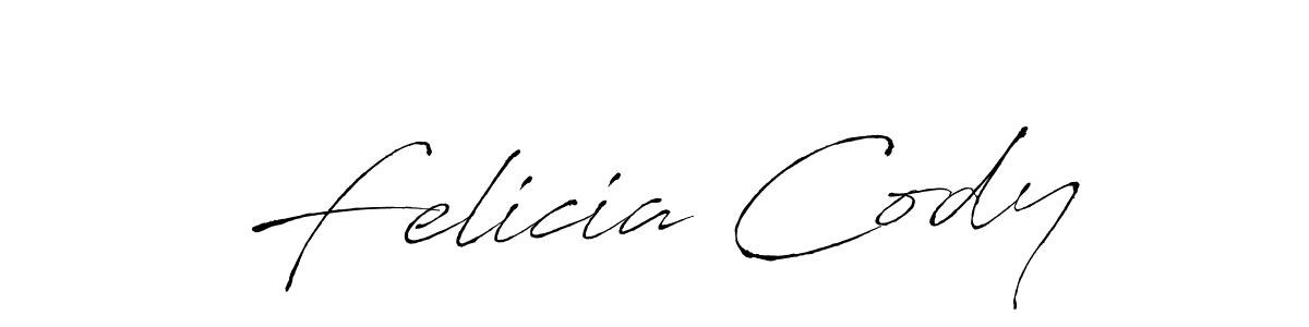 Felicia Cody stylish signature style. Best Handwritten Sign (Antro_Vectra) for my name. Handwritten Signature Collection Ideas for my name Felicia Cody. Felicia Cody signature style 6 images and pictures png