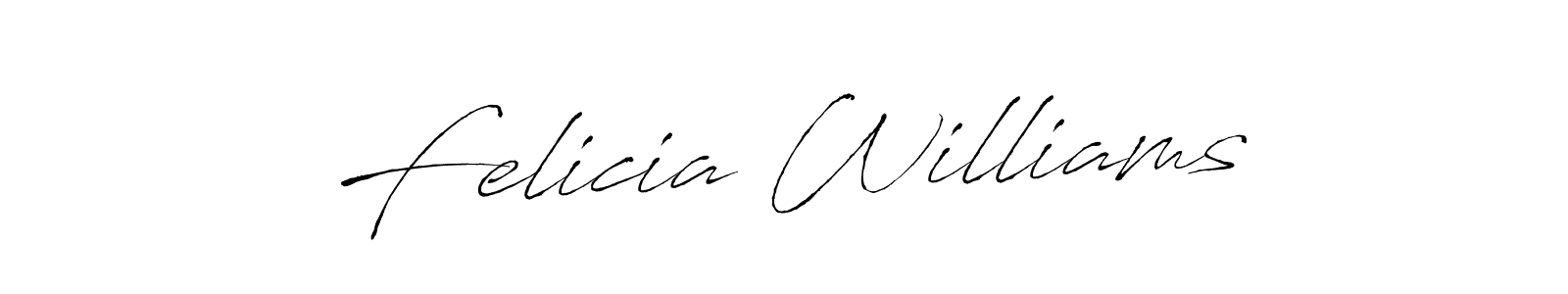 Felicia Williams stylish signature style. Best Handwritten Sign (Antro_Vectra) for my name. Handwritten Signature Collection Ideas for my name Felicia Williams. Felicia Williams signature style 6 images and pictures png