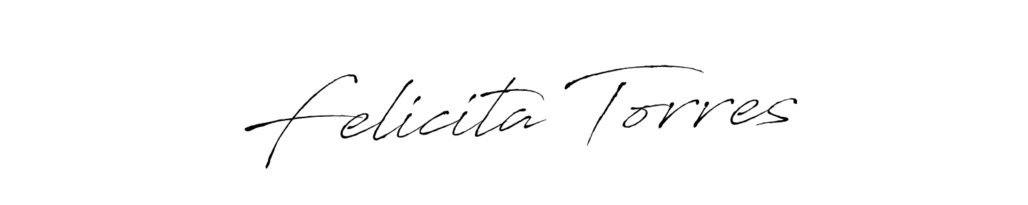 Felicita Torres stylish signature style. Best Handwritten Sign (Antro_Vectra) for my name. Handwritten Signature Collection Ideas for my name Felicita Torres. Felicita Torres signature style 6 images and pictures png