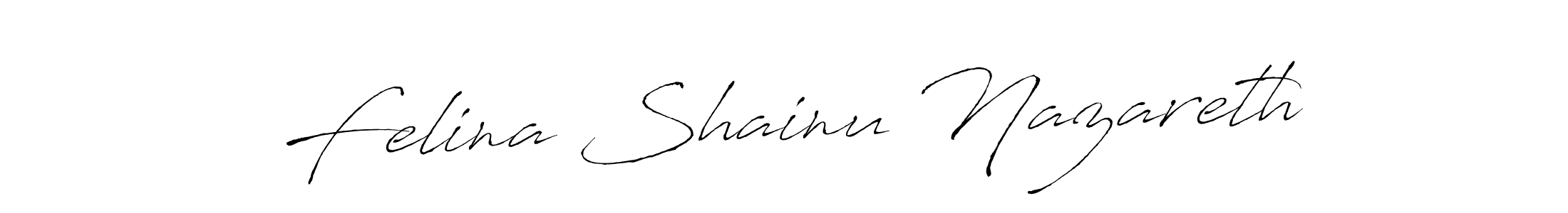 Antro_Vectra is a professional signature style that is perfect for those who want to add a touch of class to their signature. It is also a great choice for those who want to make their signature more unique. Get Felina Shainu Nazareth name to fancy signature for free. Felina Shainu Nazareth signature style 6 images and pictures png