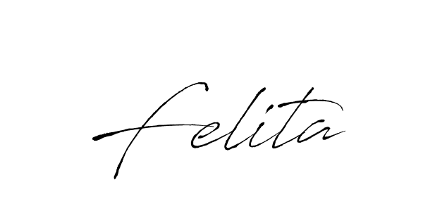 Make a beautiful signature design for name Felita. With this signature (Antro_Vectra) style, you can create a handwritten signature for free. Felita signature style 6 images and pictures png