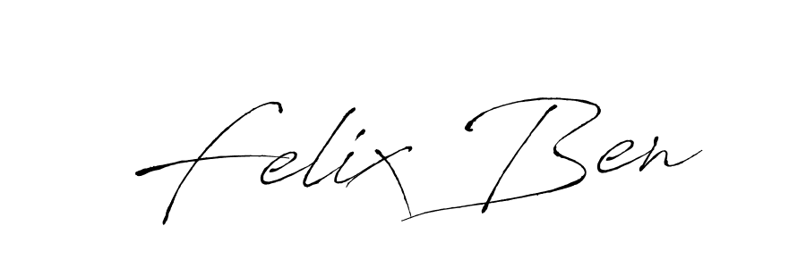 Use a signature maker to create a handwritten signature online. With this signature software, you can design (Antro_Vectra) your own signature for name Felix Ben. Felix Ben signature style 6 images and pictures png
