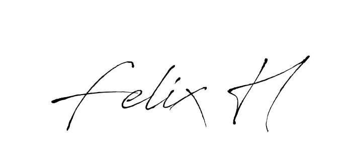 Make a beautiful signature design for name Felix H. With this signature (Antro_Vectra) style, you can create a handwritten signature for free. Felix H signature style 6 images and pictures png