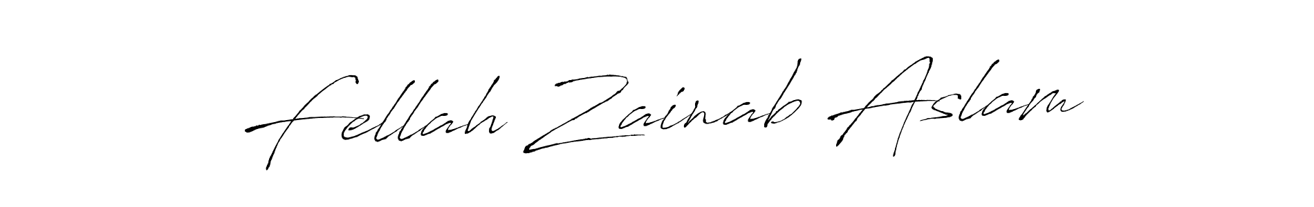 Fellah Zainab Aslam stylish signature style. Best Handwritten Sign (Antro_Vectra) for my name. Handwritten Signature Collection Ideas for my name Fellah Zainab Aslam. Fellah Zainab Aslam signature style 6 images and pictures png