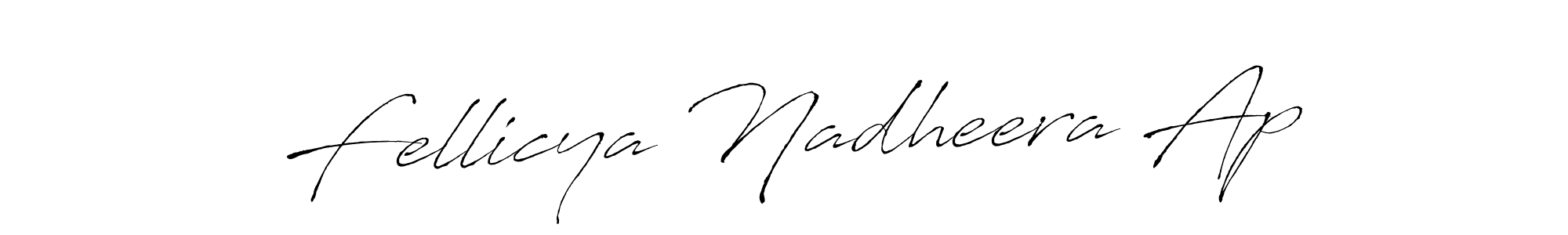 Make a beautiful signature design for name Fellicya Nadheera Ap. With this signature (Antro_Vectra) style, you can create a handwritten signature for free. Fellicya Nadheera Ap signature style 6 images and pictures png