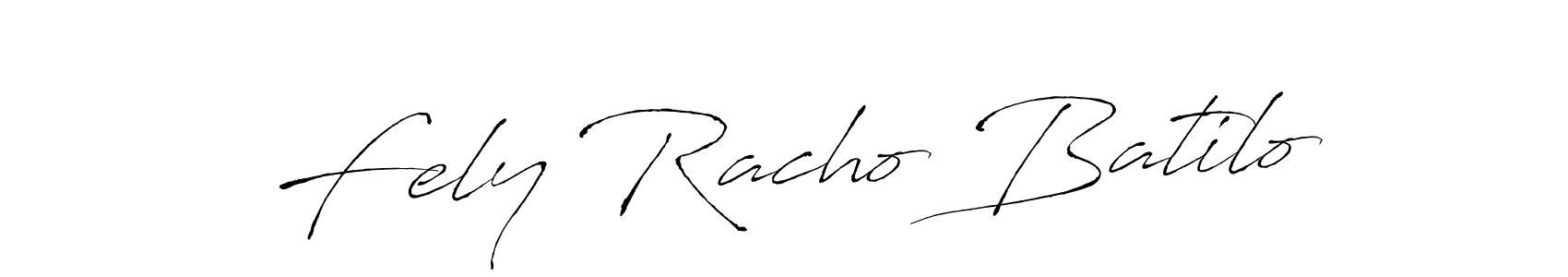 Create a beautiful signature design for name Fely Racho Batilo. With this signature (Antro_Vectra) fonts, you can make a handwritten signature for free. Fely Racho Batilo signature style 6 images and pictures png