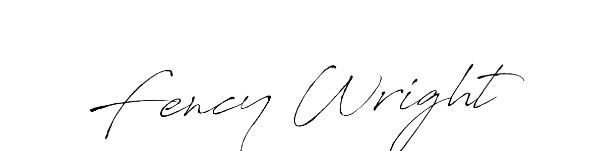 Fency Wright stylish signature style. Best Handwritten Sign (Antro_Vectra) for my name. Handwritten Signature Collection Ideas for my name Fency Wright. Fency Wright signature style 6 images and pictures png