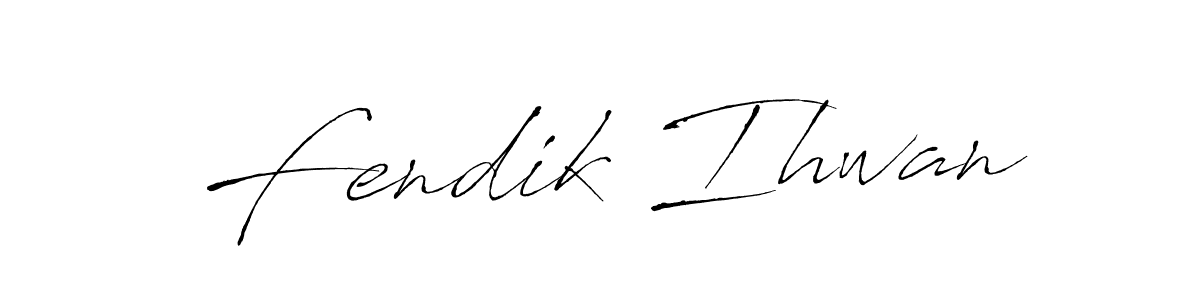 This is the best signature style for the Fendik Ihwan name. Also you like these signature font (Antro_Vectra). Mix name signature. Fendik Ihwan signature style 6 images and pictures png