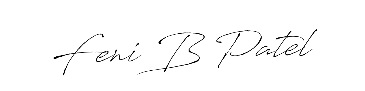 Create a beautiful signature design for name Feni B Patel. With this signature (Antro_Vectra) fonts, you can make a handwritten signature for free. Feni B Patel signature style 6 images and pictures png