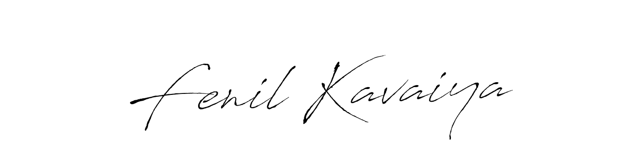 Make a beautiful signature design for name Fenil Kavaiya. With this signature (Antro_Vectra) style, you can create a handwritten signature for free. Fenil Kavaiya signature style 6 images and pictures png