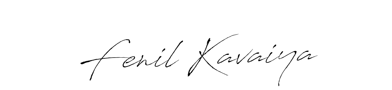 How to make Fenil Kavaiya name signature. Use Antro_Vectra style for creating short signs online. This is the latest handwritten sign. Fenil Kavaiya signature style 6 images and pictures png