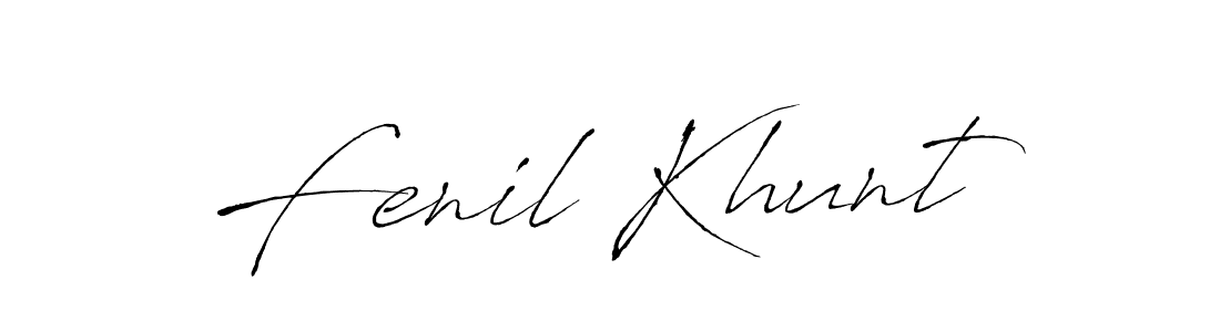 How to make Fenil Khunt signature? Antro_Vectra is a professional autograph style. Create handwritten signature for Fenil Khunt name. Fenil Khunt signature style 6 images and pictures png