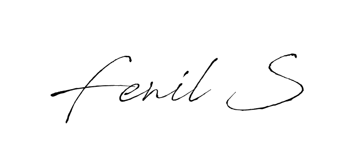 Antro_Vectra is a professional signature style that is perfect for those who want to add a touch of class to their signature. It is also a great choice for those who want to make their signature more unique. Get Fenil S name to fancy signature for free. Fenil S signature style 6 images and pictures png