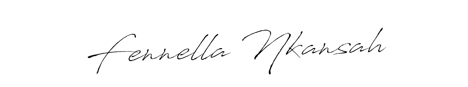 How to make Fennella Nkansah name signature. Use Antro_Vectra style for creating short signs online. This is the latest handwritten sign. Fennella Nkansah signature style 6 images and pictures png