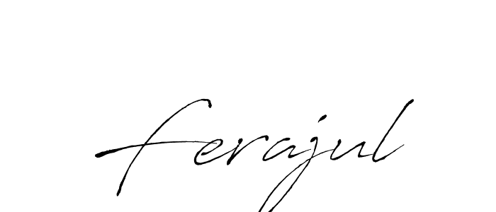 How to make Ferajul signature? Antro_Vectra is a professional autograph style. Create handwritten signature for Ferajul name. Ferajul signature style 6 images and pictures png