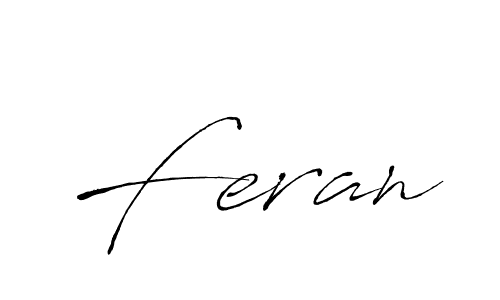 Make a beautiful signature design for name Feran. With this signature (Antro_Vectra) style, you can create a handwritten signature for free. Feran signature style 6 images and pictures png