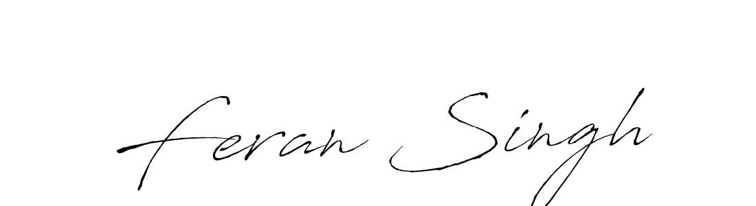 Make a beautiful signature design for name Feran Singh. With this signature (Antro_Vectra) style, you can create a handwritten signature for free. Feran Singh signature style 6 images and pictures png