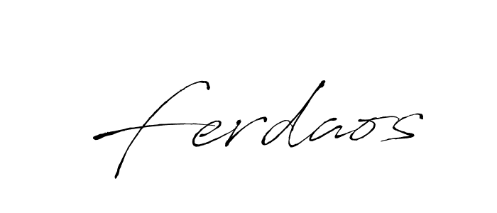 Create a beautiful signature design for name Ferdaos. With this signature (Antro_Vectra) fonts, you can make a handwritten signature for free. Ferdaos signature style 6 images and pictures png
