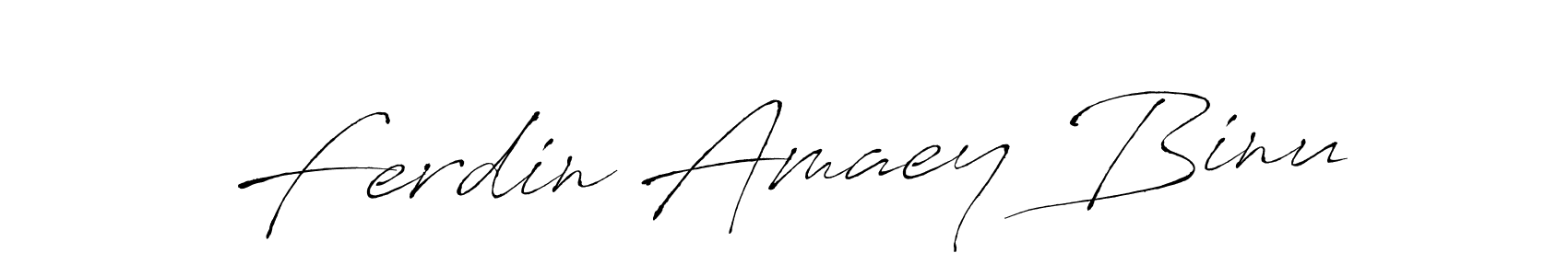 How to make Ferdin Amaey Binu name signature. Use Antro_Vectra style for creating short signs online. This is the latest handwritten sign. Ferdin Amaey Binu signature style 6 images and pictures png