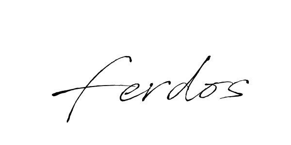 Make a beautiful signature design for name Ferdos. Use this online signature maker to create a handwritten signature for free. Ferdos signature style 6 images and pictures png