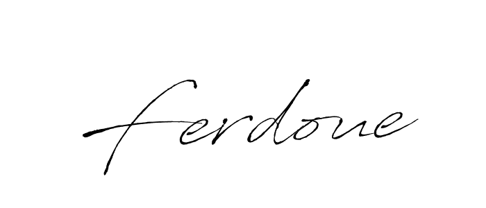 Create a beautiful signature design for name Ferdoue. With this signature (Antro_Vectra) fonts, you can make a handwritten signature for free. Ferdoue signature style 6 images and pictures png